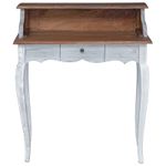 Casa si Gradina - Mobilier - Mese si birouri - Birouri - Birou cu sertar Alb 80 x 40 x 92 cm Lemn masiv de mahon - Infinity.ro