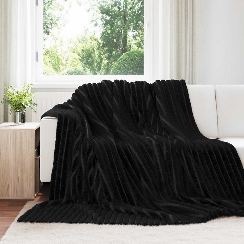 Casa si Gradina - Textile si covoare - Lenjerii de pat - Cearceafuri de pat - Paturi 6 pcs Negru 270 x 240 cm Molton - Infinity.ro