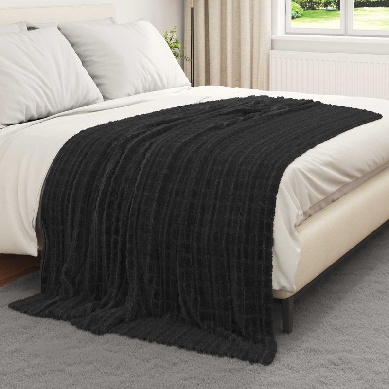 Casa si Gradina - Textile si covoare - Lenjerii de pat - Cearceafuri de pat - Paturi 6 pcs Negru 200 x 150 cm Molton - Infinity.ro