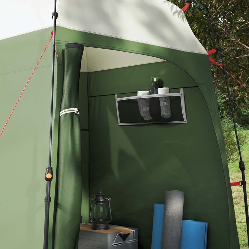 Sport si Outdoor - Camping - Corturi camping - Cort de dus cu depozitare Verde 160 x 160 x 227 cm Otel - Infinity.ro