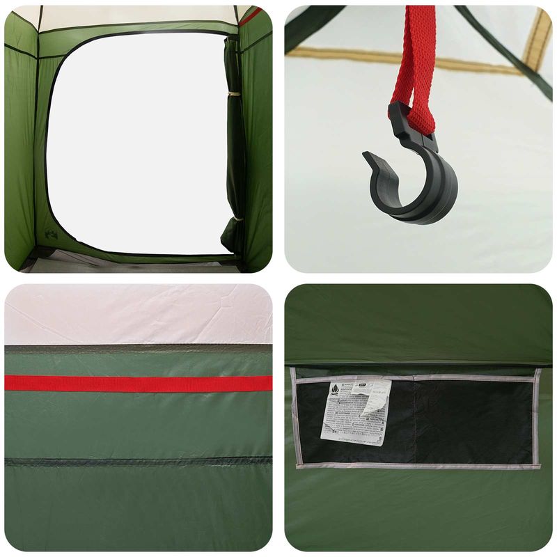 Sport si Outdoor - Camping - Corturi camping - Cort de dus cu depozitare Verde 160 x 160 x 227 cm Otel - Infinity.ro