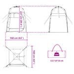 Sport si Outdoor - Camping - Corturi camping - Cort de dus cu depozitare Verde 160 x 160 x 227 cm Otel - Infinity.ro