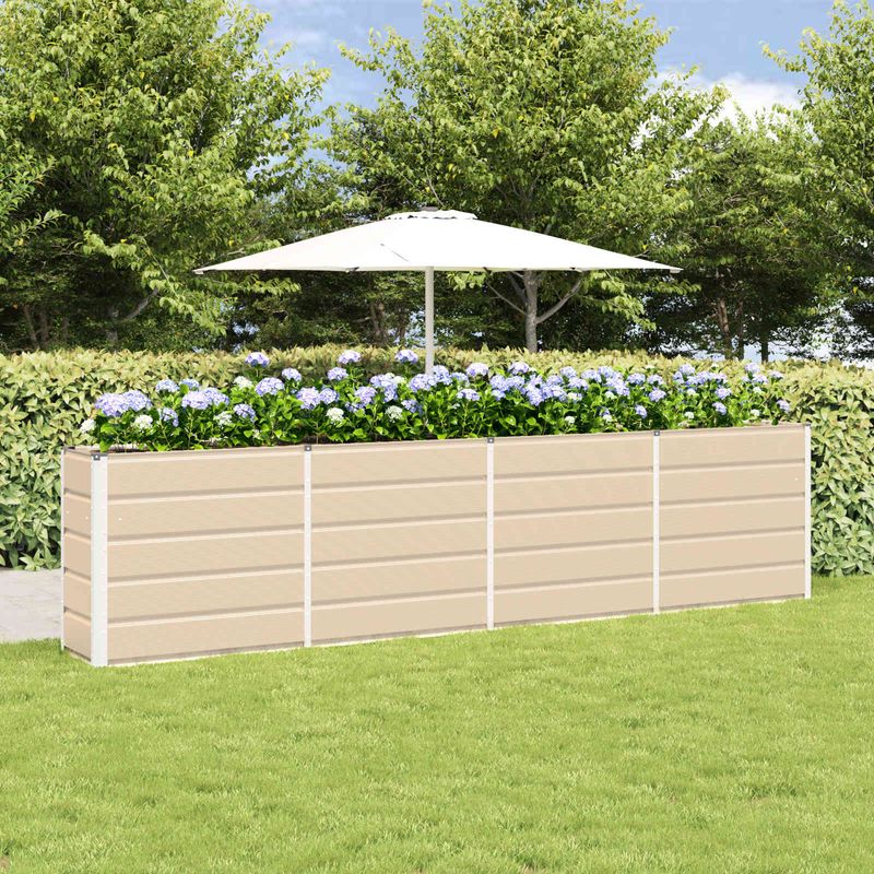 Casa si Gradina - Gradinarit si plante - Plante si ghivece - Ghivece si suporturi - Jardiniera Creme 160 x 40 x 75 cm Otel - Infinity.ro