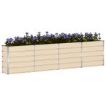 Casa si Gradina - Gradinarit si plante - Plante si ghivece - Ghivece si suporturi - Jardiniera Creme 160 x 40 x 75 cm Otel - Infinity.ro