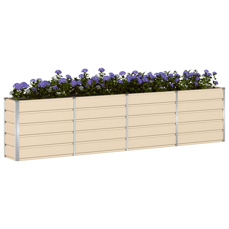 Casa si Gradina - Gradinarit si plante - Plante si ghivece - Ghivece si suporturi - Jardiniera Creme 160 x 40 x 75 cm Otel - Infinity.ro