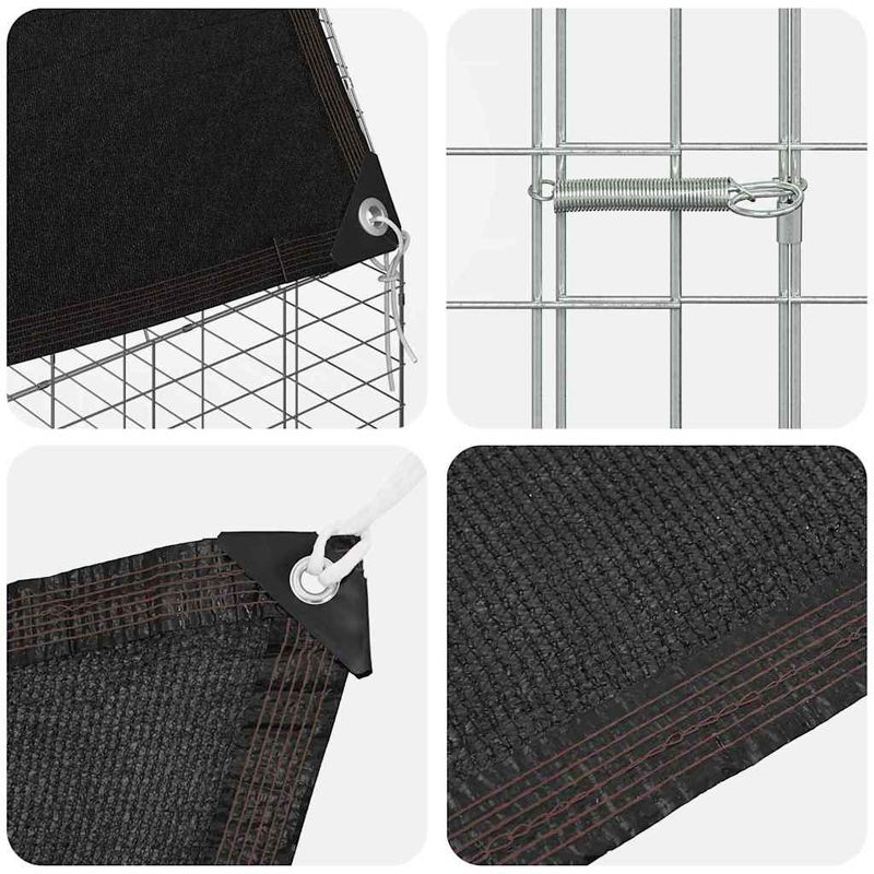 Petshop - Accesorii petshop - Culcusuri si custi - Custi interior si exterior - Custodie pentru iepuri Argintiu 200 x 100 x 210 cm - Infinity.ro