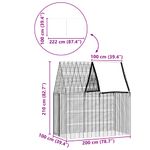 Petshop - Accesorii petshop - Culcusuri si custi - Custi interior si exterior - Custodie pentru iepuri Argintiu 200 x 100 x 210 cm - Infinity.ro