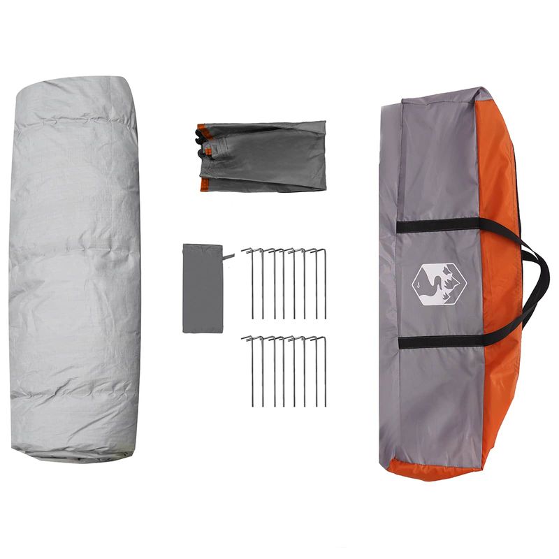 Sport si Outdoor - Camping - Corturi camping - Cort Instant Gri si Portocalie 280 x 280 x 160 cm Otel - Infinity.ro