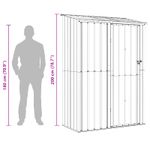 Casa si Gradina - Gradina si terasa - Casute de gradina - Magazii pentru gradina Maro 140,5 x 74 x 200 cm Metal - Infinity.ro