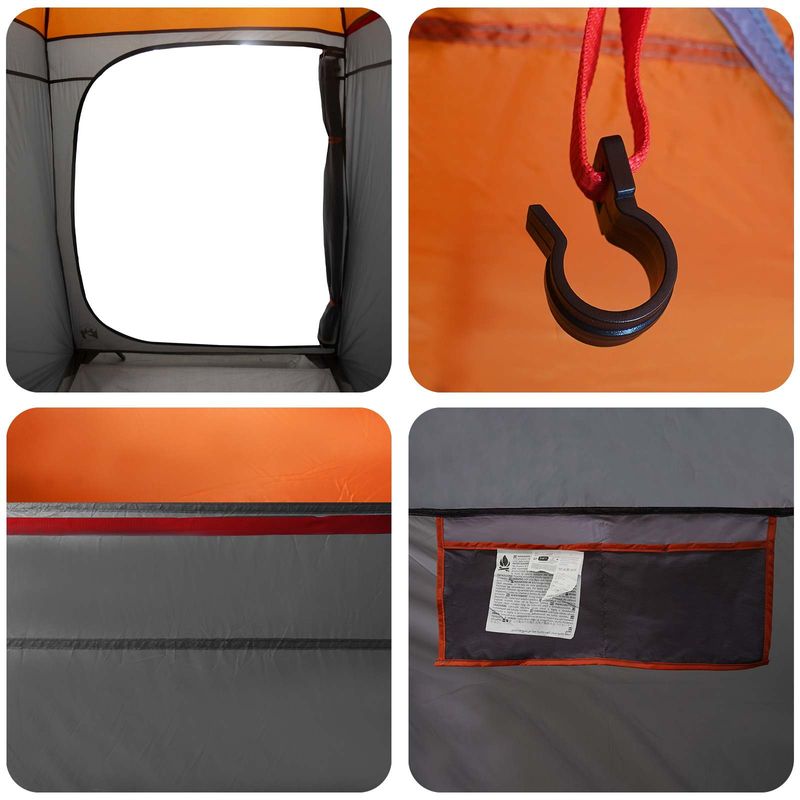 Sport si Outdoor - Camping - Corturi camping - Cort de dus Gri si Portocalie 160 x 160 x 227 cm Otel - Infinity.ro
