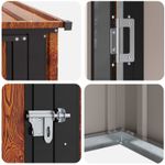 Casa si Gradina - Gradina si terasa - Casute de gradina - Magazii pentru gradina Maro 103 x 74 x 200 cm Metal - Infinity.ro