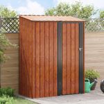 Casa si Gradina - Gradina si terasa - Casute de gradina - Magazii pentru gradina Maro 153,5 x 86 x 200 cm Metal - Infinity.ro