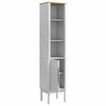 Casa si Gradina - Mobilier - Mobilier baie - Comode baie - Dulap de baie inalt Alb 35 x 30 x 160 cm Lemn de pin masiv - Infinity.ro