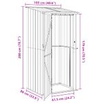 Casa si Gradina - Gradina si terasa - Casute de gradina - Magazii pentru gradina Maro 103 x 86 x 200 cm Metal - Infinity.ro