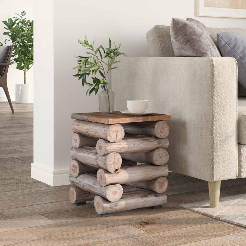 Casa si Gradina - Mobilier - Scaune si fotolii - Tabureti - Taburet natural 30 x 30 x 38 cm Lemn solid de tec - Infinity.ro