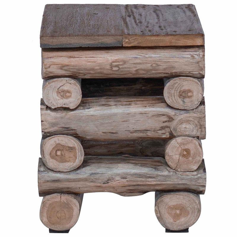 Casa si Gradina - Mobilier - Scaune si fotolii - Tabureti - Taburet natural 30 x 30 x 38 cm Lemn solid de tec - Infinity.ro