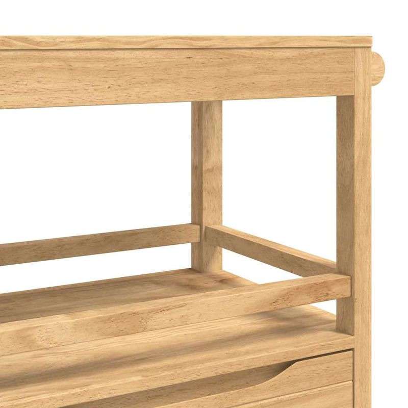 Casa si Gradina - Bucatarie si vesela - Ustensile bucatarie - Cosuri servire - Troler de Bucatarie FLORO Maroniu cerat 72,5 x 45 x 80 cm - Infinity.ro