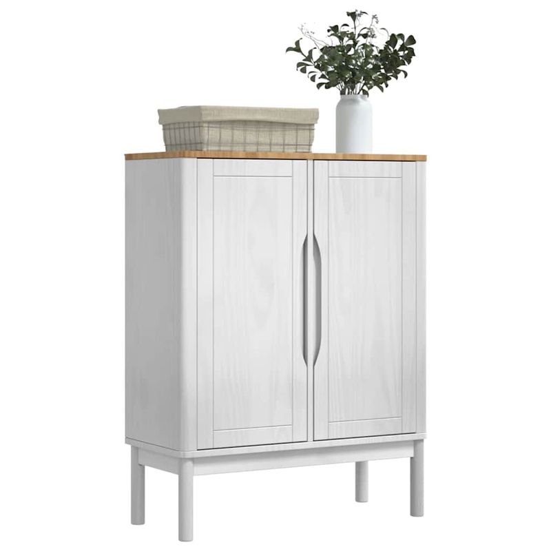 Casa si Gradina - Mobilier - Comode si corpuri - Comode - Bufet Alb 70 x 30 x 70,5 cm Lemn de pin masiv - Infinity.ro