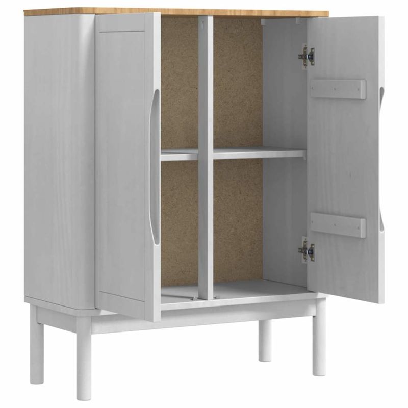 Casa si Gradina - Mobilier - Comode si corpuri - Comode - Bufet Alb 70 x 30 x 70,5 cm Lemn de pin masiv - Infinity.ro