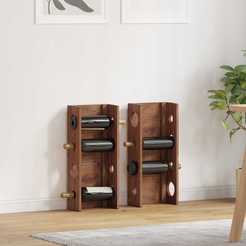 Casa si Gradina - Bucatarie si vesela - Accesorii bar - Suporturi bauturi - Rastel Maro 24 x 13 x 54 cm Lemn masiv de mahon - Infinity.ro