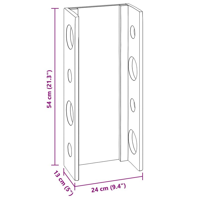 Casa si Gradina - Bucatarie si vesela - Accesorii bar - Suporturi bauturi - Rastel Maro 24 x 13 x 54 cm Lemn masiv de mahon - Infinity.ro