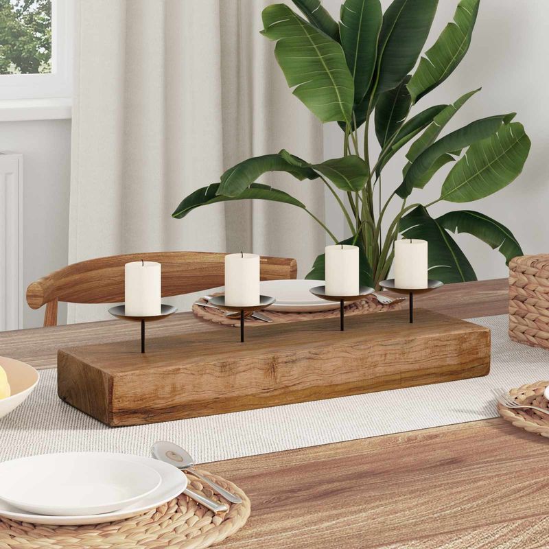 Casa si Gradina - Decoratiuni - Aromaterapie si lumanari - Suporturi lumanari - Suport pentru lumanari natural 50 x 15 x 10 cm - Infinity.ro