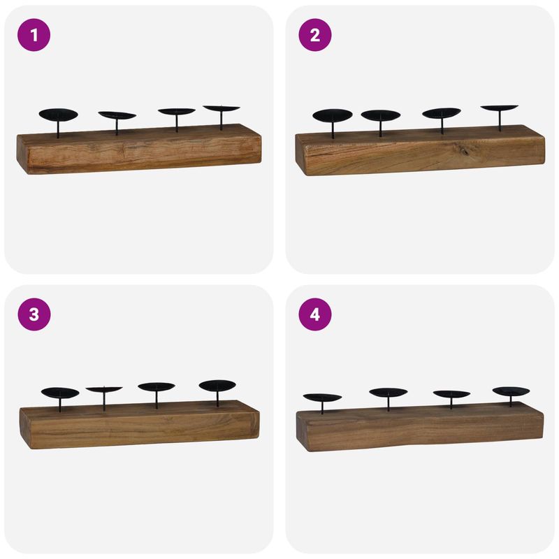 Casa si Gradina - Decoratiuni - Aromaterapie si lumanari - Suporturi lumanari - Suport pentru lumanari natural 50 x 15 x 10 cm - Infinity.ro