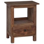 Casa si Gradina - Mobilier - Mese si birouri - Mese living - Noptiera cu sertar Maro 30 x 30 x 47 cm Lemn recuperat masiv - Infinity.ro