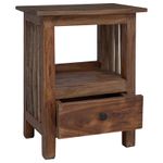 Casa si Gradina - Mobilier - Mese si birouri - Mese living - Noptiera cu sertar Maro 30 x 30 x 47 cm Lemn recuperat masiv - Infinity.ro