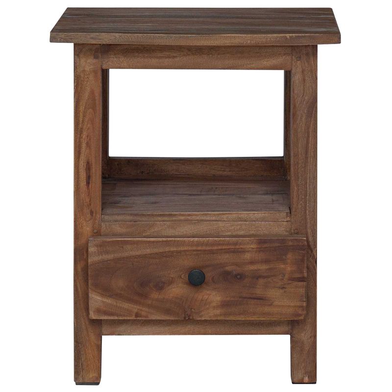 Casa si Gradina - Mobilier - Mese si birouri - Mese living - Noptiera cu sertar Maro 30 x 30 x 47 cm Lemn recuperat masiv - Infinity.ro