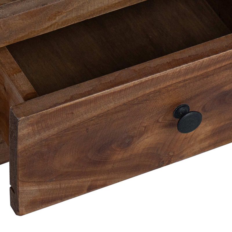 Casa si Gradina - Mobilier - Mese si birouri - Mese living - Noptiera cu sertar Maro 30 x 30 x 47 cm Lemn recuperat masiv - Infinity.ro