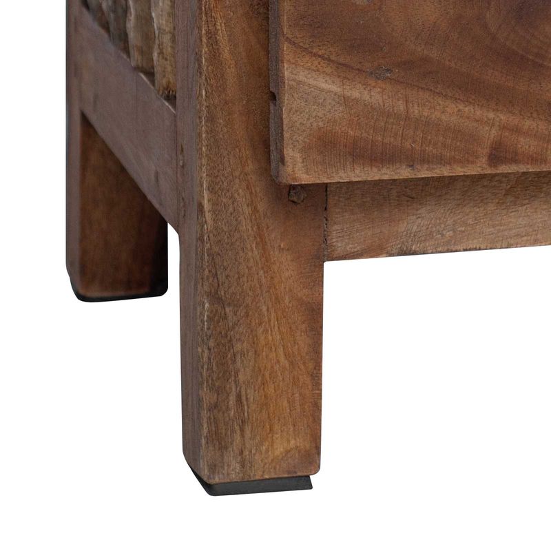 Casa si Gradina - Mobilier - Mese si birouri - Mese living - Noptiera cu sertar Maro 30 x 30 x 47 cm Lemn recuperat masiv - Infinity.ro