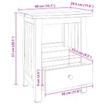Casa si Gradina - Mobilier - Mese si birouri - Mese living - Noptiera cu sertar Maro 30 x 30 x 47 cm Lemn recuperat masiv - Infinity.ro