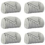 Casa si Gradina - Textile si covoare - Lenjerii de pat - Cearceafuri de pat - Paturi 6 pcs Gri 240 x 220 cm Molton - Infinity.ro