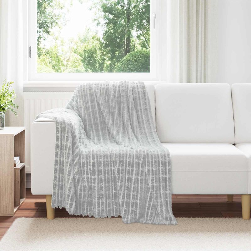 Casa si Gradina - Textile si covoare - Pături și cuverturi - Pături - Patura Gri 150 x 130 cm Molton - Infinity.ro