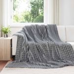Casa si Gradina - Textile si covoare - Pături și cuverturi - Pături - Patura Gri inchis 270 x 240 cm Molton - Infinity.ro