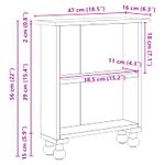 Casa si Gradina - Mobilier - Biblioteci si rafturi - Rafturi - Rafturi cu Raft Maro 47 x 16 x 55 cm Lemn masiv de mahon - Infinity.ro