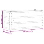 Casa si Gradina - Gradinarit si plante - Plante si ghivece - Ghivece si suporturi - Jardiniera Antracit 100 x 40 x 45 cm Otel - Infinity.ro