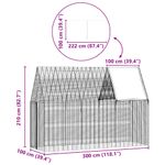 Petshop - Accesorii petshop - Culcusuri si custi - Custi interior si exterior - Custodie pentru iepuri Argintiu 300 x 100 x 210 cm - Infinity.ro