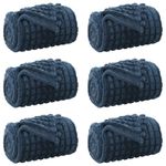 Casa si Gradina - Textile si covoare - Lenjerii de pat - Cearceafuri de pat - Paturi 6 pcs Albastru marin 240 x 220 cm Molton - Infinity.ro