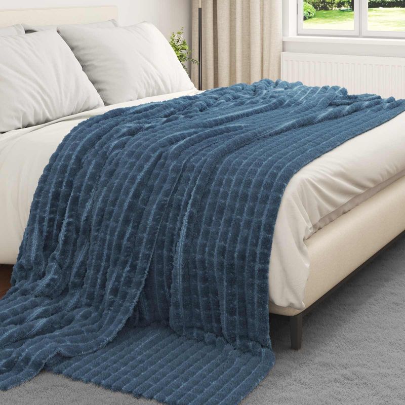 Casa si Gradina - Textile si covoare - Lenjerii de pat - Cearceafuri de pat - Paturi 6 pcs Albastru marin 240 x 220 cm Molton - Infinity.ro