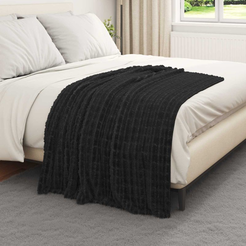 Casa si Gradina - Textile si covoare - Lenjerii de pat - Cearceafuri de pat - Paturi 6 pcs Negru 150 x 130 cm Molton - Infinity.ro