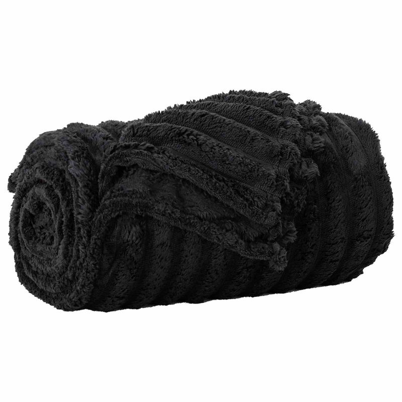 Casa si Gradina - Textile si covoare - Lenjerii de pat - Cearceafuri de pat - Paturi 6 pcs Negru 240 x 220 cm Molton - Infinity.ro