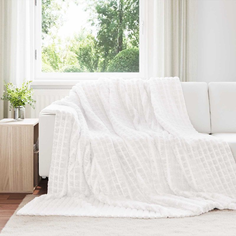 Casa si Gradina - Textile si covoare - Pături și cuverturi - Pături - Patura Alb 240 x 220 cm Molton - Infinity.ro