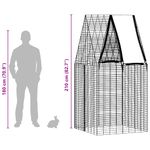 Petshop - Accesorii petshop - Culcusuri si custi - Custi interior si exterior - Custodie pentru iepuri Argintiu 100 x 100 x 210 cm - Infinity.ro