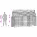 Petshop - Accesorii petshop - Culcusuri si custi - Custi interior si exterior - Custodie pentru iepuri Argintiu 300 x 100 x 210 cm - Infinity.ro