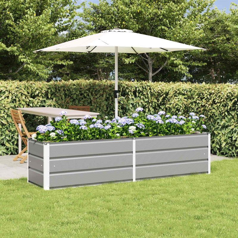 Casa si Gradina - Gradinarit si plante - Plante si ghivece - Ghivece si suporturi - Jardiniera Gri deschis 480 x 50 x 45 cm Otel Galvanizat - Infinity.ro