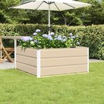 Casa si Gradina - Gradinarit si plante - Plante si ghivece - Ghivece si suporturi - Jardiniera Creme 100 x 100 x 45 cm Otel - Infinity.ro