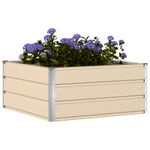 Casa si Gradina - Gradinarit si plante - Plante si ghivece - Ghivece si suporturi - Jardiniera Creme 100 x 100 x 45 cm Otel - Infinity.ro