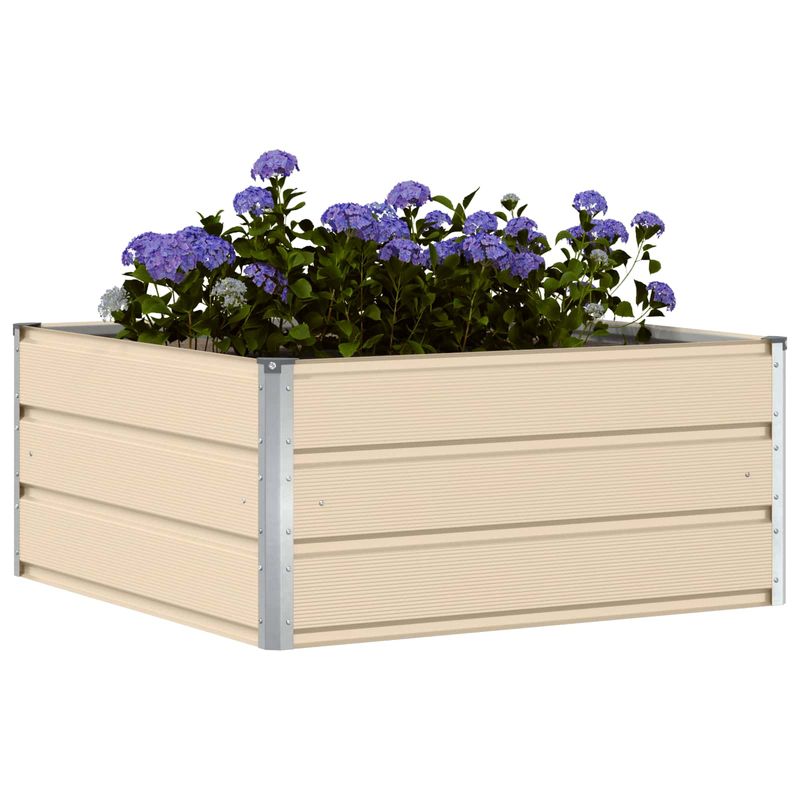Casa si Gradina - Gradinarit si plante - Plante si ghivece - Ghivece si suporturi - Jardiniera Creme 100 x 100 x 45 cm Otel - Infinity.ro